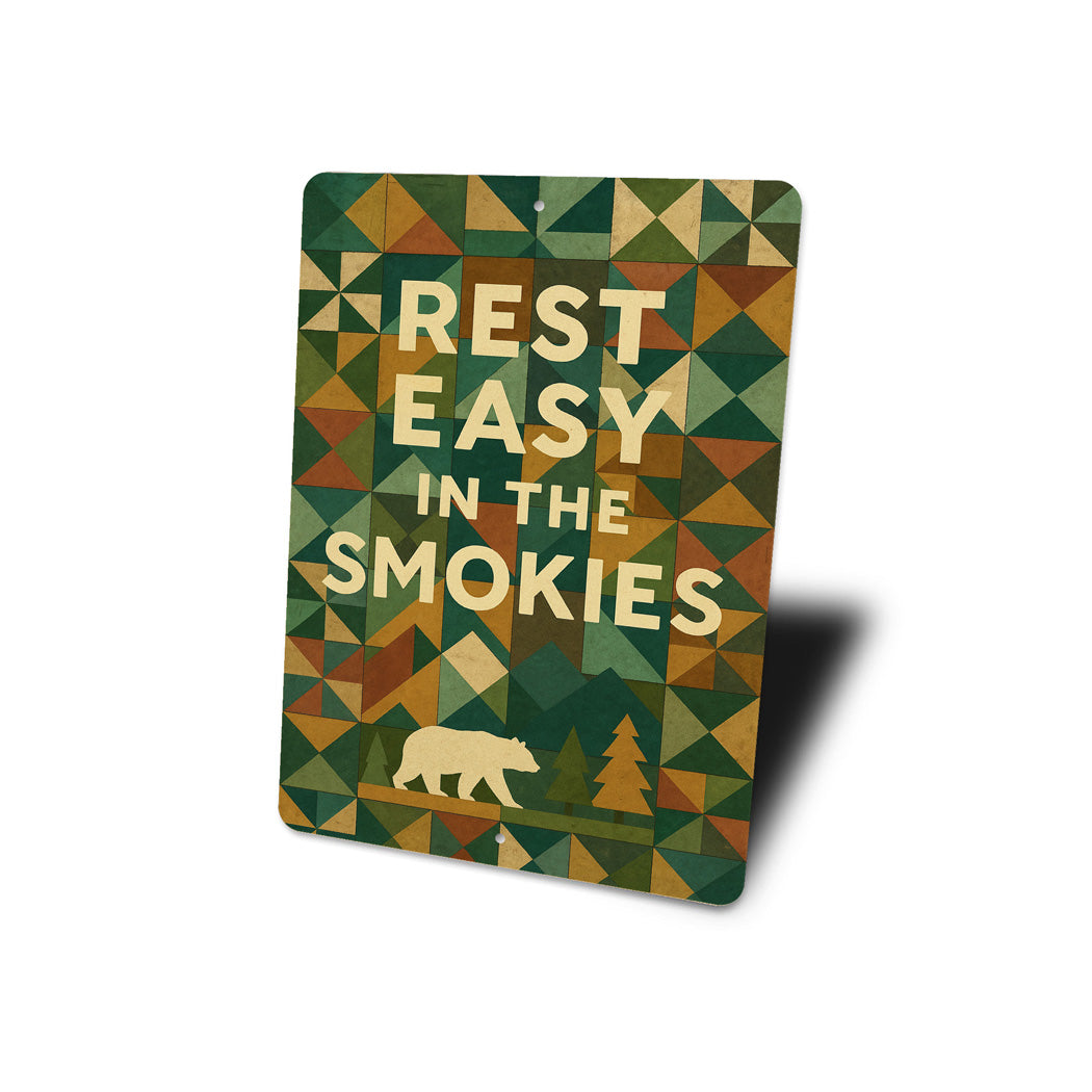 Rest Easy In The Smokies Sign