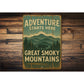 Adventure Starts Here Great Smoky Mountains Sign