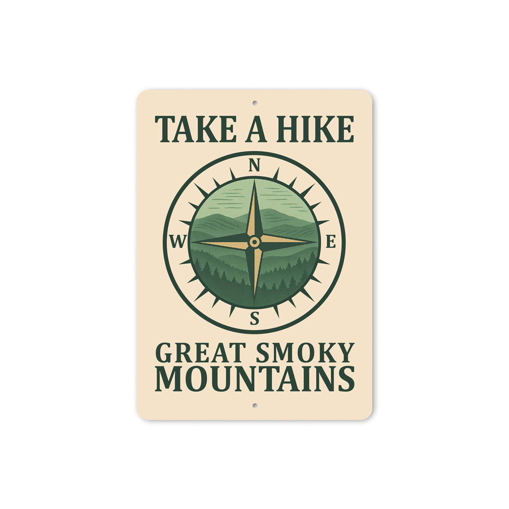 Compass Take A Hike Great Smoky Mountains Sign