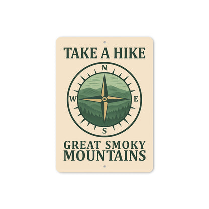 Compass Take A Hike Great Smoky Mountains Sign
