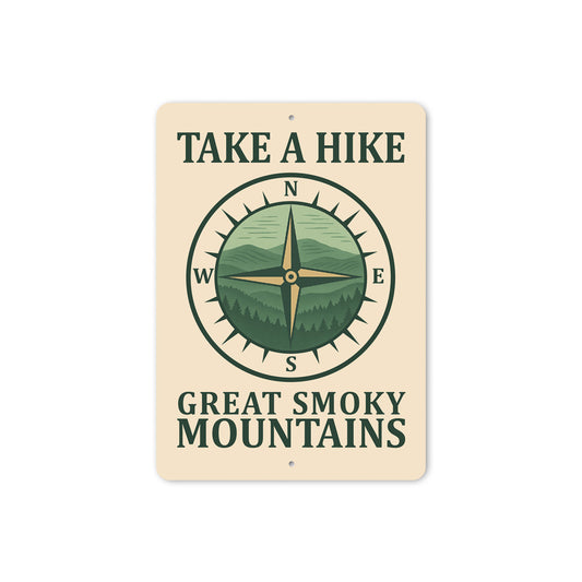 Compass Take A Hike Great Smoky Mountains Sign