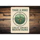 Compass Take A Hike Great Smoky Mountains Sign