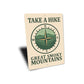 Compass Take A Hike Great Smoky Mountains Sign