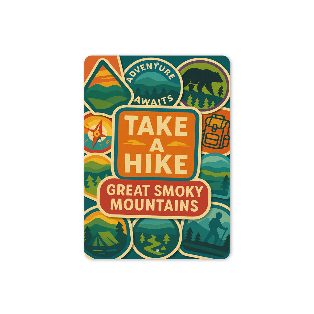 Clip Art Collage Take A Hike Great Smoky Mountains Sign