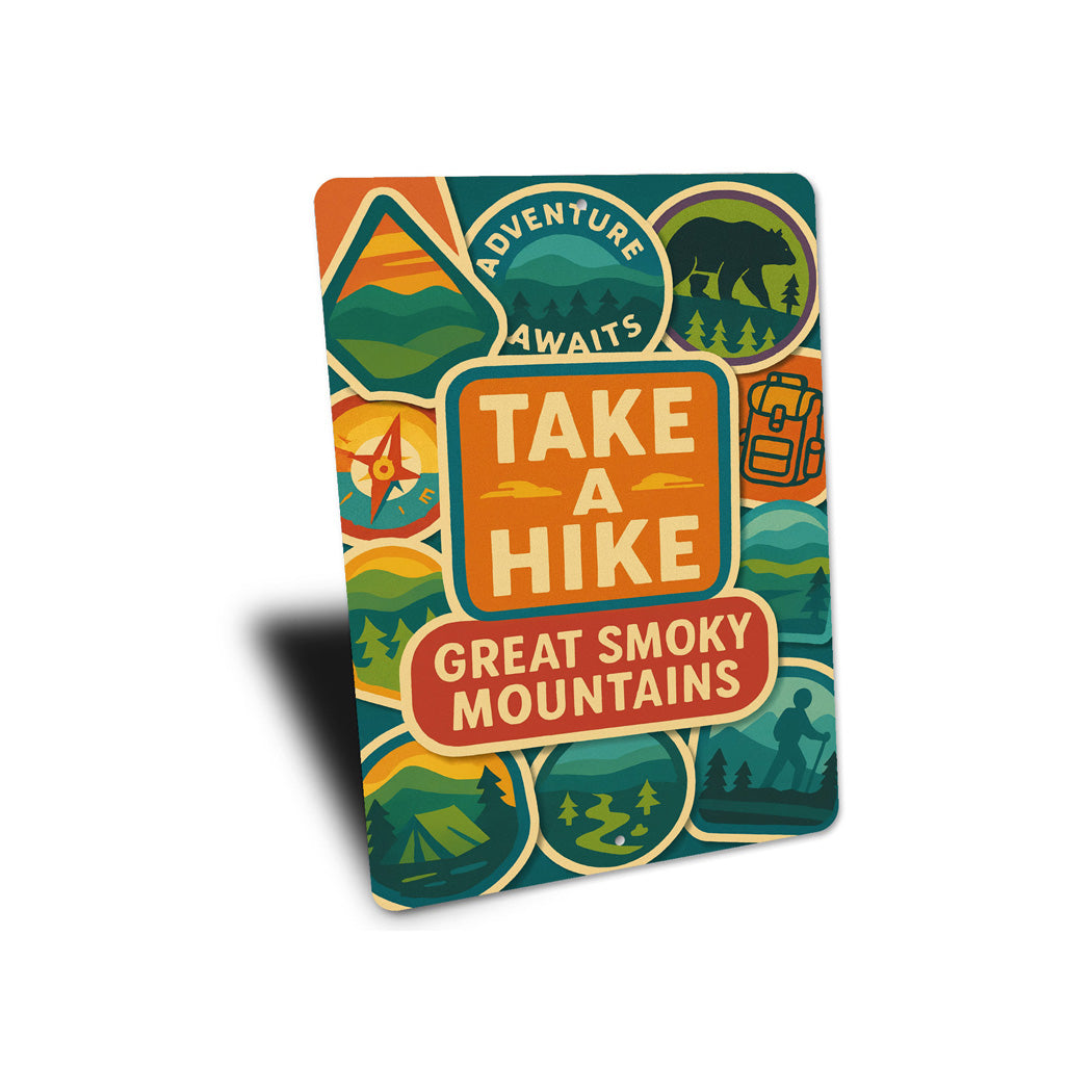 Clip Art Collage Take A Hike Great Smoky Mountains Sign