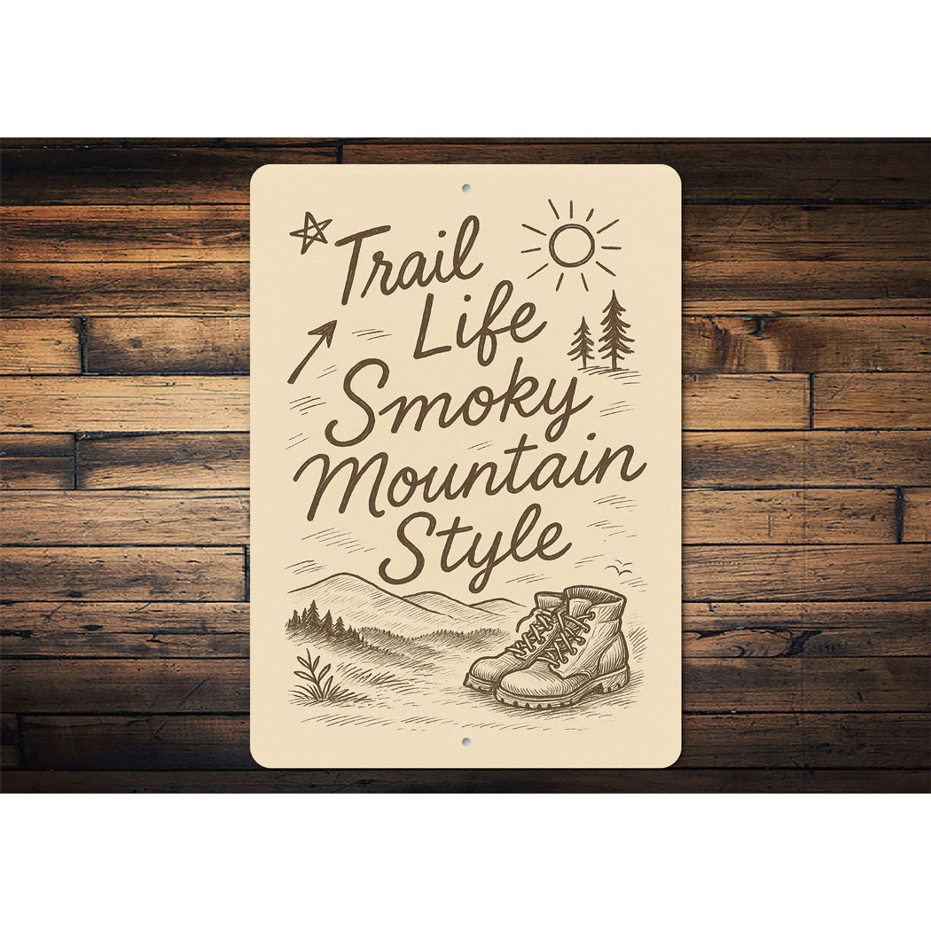 Trail Life Smoky Mountain Style Leather Boots Sign