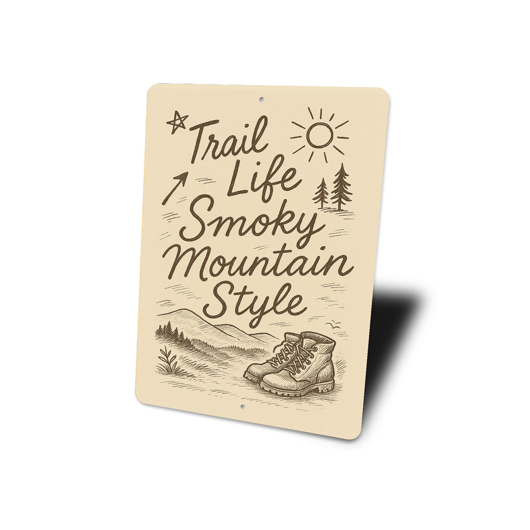 Trail Life Smoky Mountain Style Leather Boots Sign