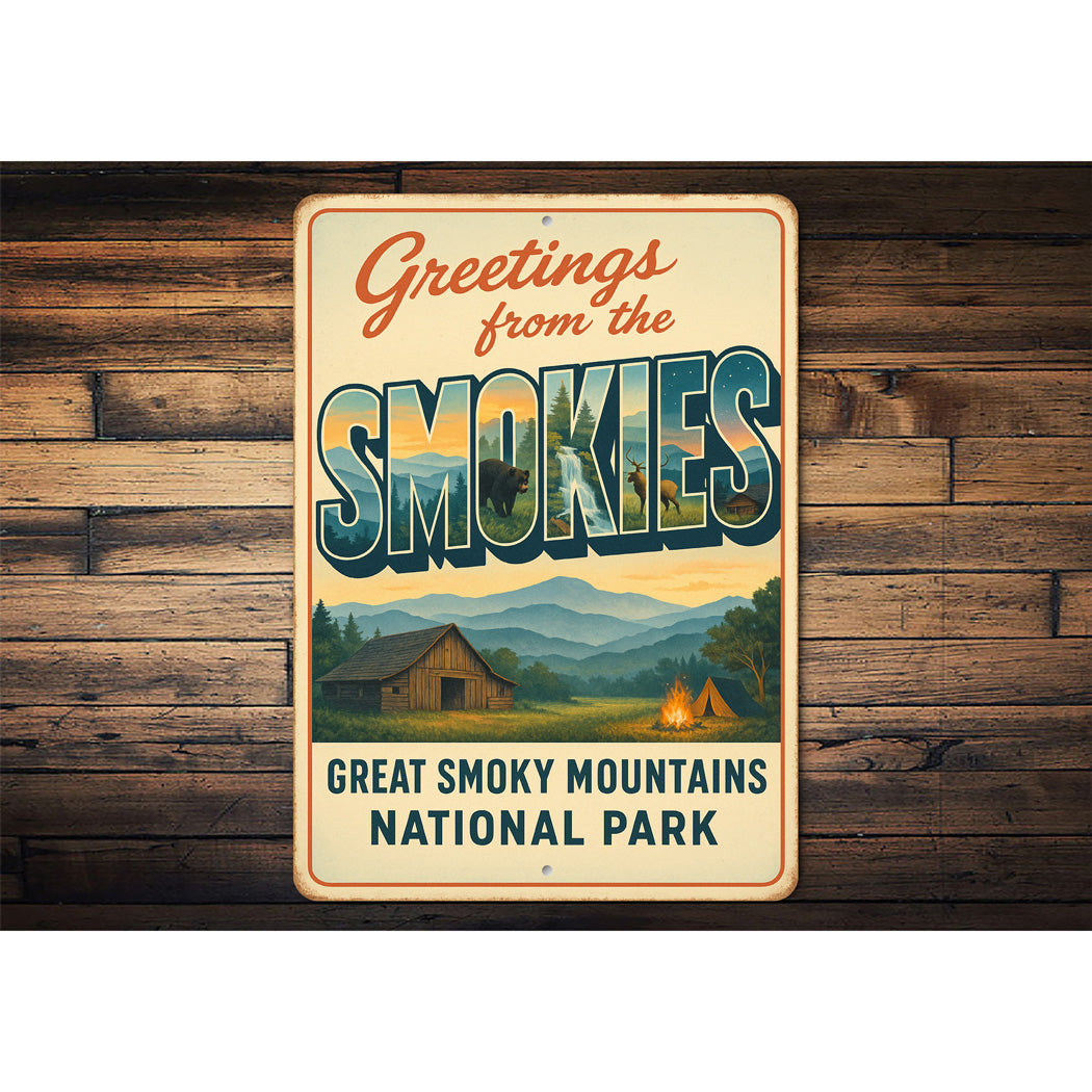 Greeting From The Smokies Great Smoky Mountains Sign