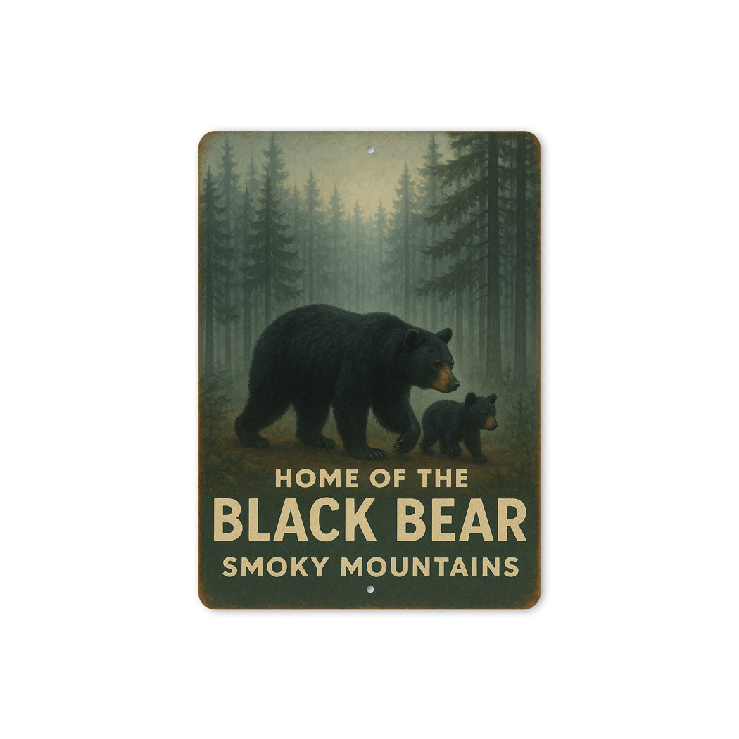 Home of The Black Bear Great Smoky Mountains Sign