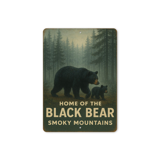 Home of The Black Bear Great Smoky Mountains Sign