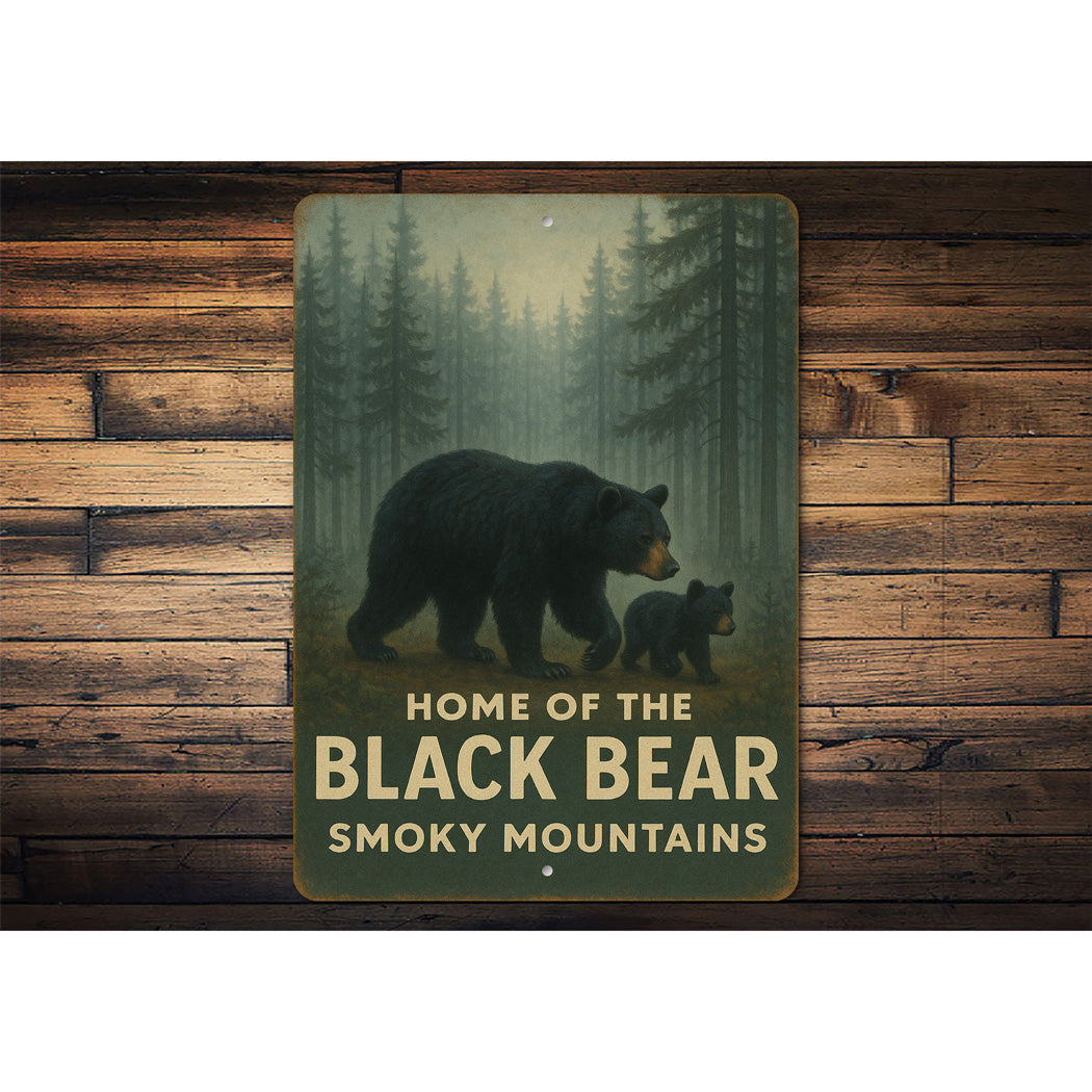 Home of The Black Bear Great Smoky Mountains Sign