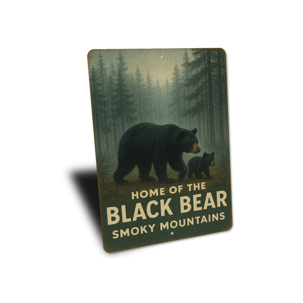 Home of The Black Bear Great Smoky Mountains Sign