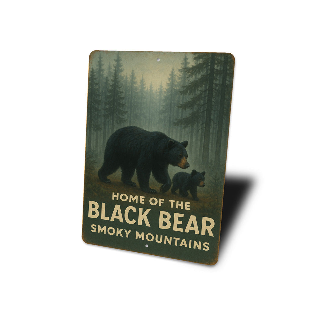 Home of The Black Bear Great Smoky Mountains Sign