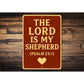The Lord Is My Shepherd Psalm 23:1 Bible Verse Sign