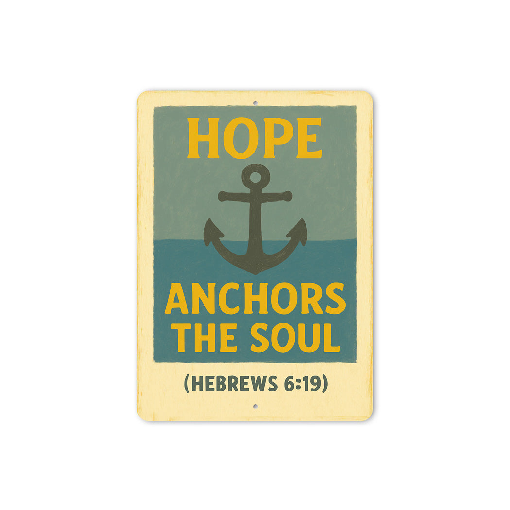 Hope Anchors The Soul Hebrews 6:19 Bible Verse Sign