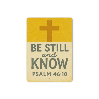 Be Still And Know Psalm 46:10 Bible Verse Sign