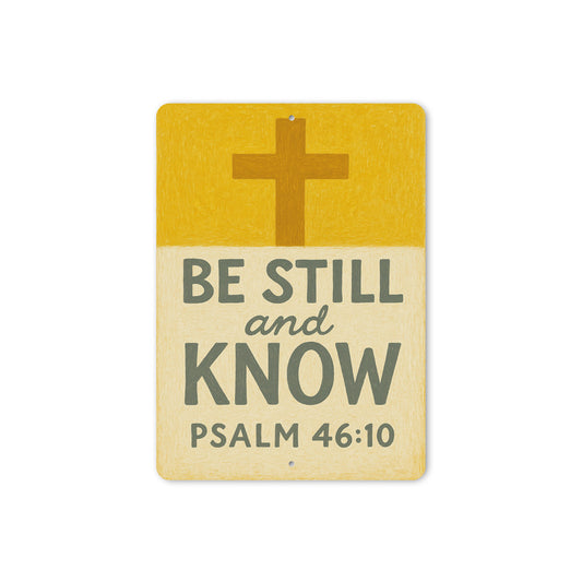 Be Still And Know Psalm 46:10 Bible Verse Sign