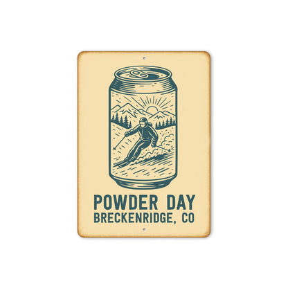 Powder Day Drink Can Breckenridge Colorado Sign