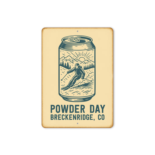 Powder Day Drink Can Breckenridge Colorado Sign