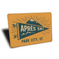 Apres Ski Flag Park City Utah Sign