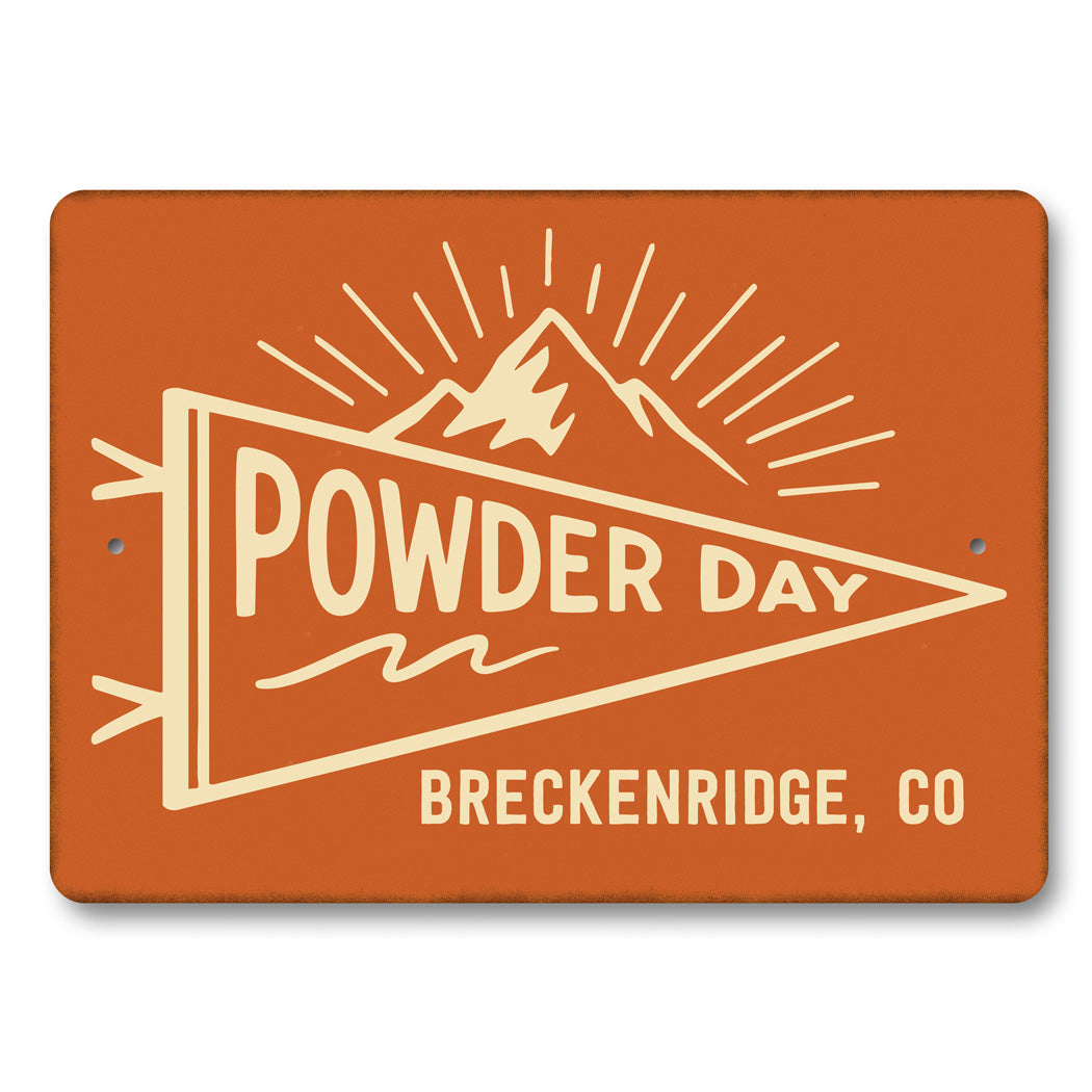 Powder Day Flag Breckenridge Colorado Sign