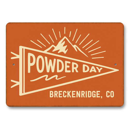 Powder Day Flag Breckenridge Colorado Sign