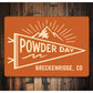 Powder Day Flag Breckenridge Colorado Sign