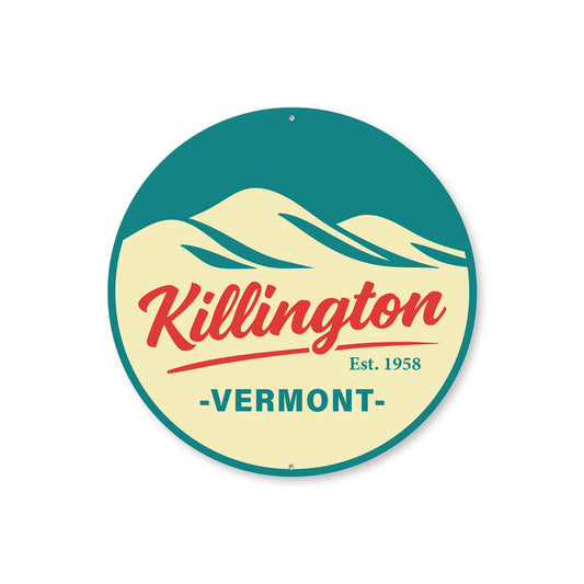 Killington Vermont Round Sign