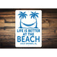 Life Is Better At The Beach Gulf Shores Alabama Sign