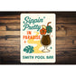 Sippin Pretty In Paradise Personalized Pool Bar Sign
