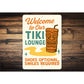 Welcome To Our Tiki Lounge Shoes Optional Smiles Required Sign