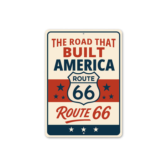 The Road that Built America Route 66 Sign