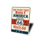 The Road that Built America Route 66 Sign