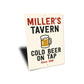 Personalized Tavern Cold Beer On Tap Since Year Sign