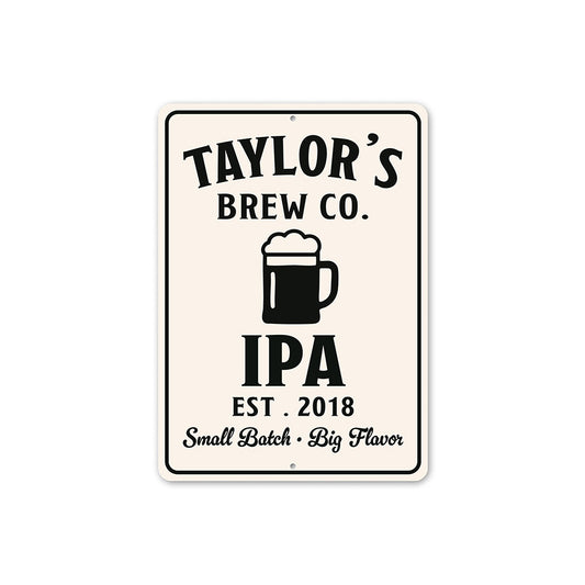 Personalized Brew Company Small Batch Big Flavor Sign