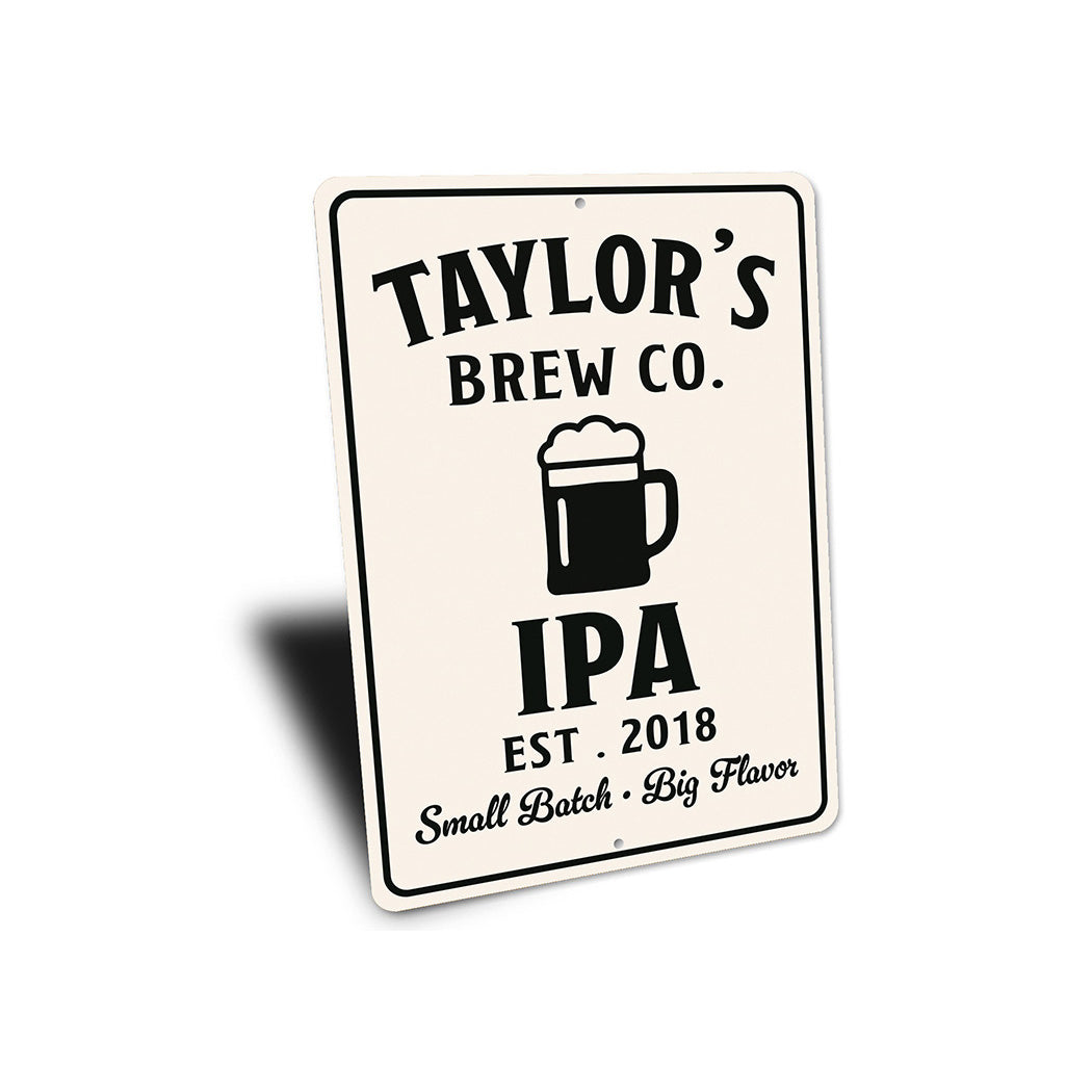 Personalized Brew Company Small Batch Big Flavor Sign