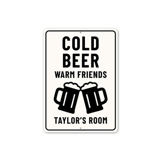 Cold Beer Warm Friends Custom Room Sign