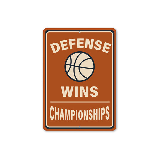 Defense Wins Championships Ball Sign