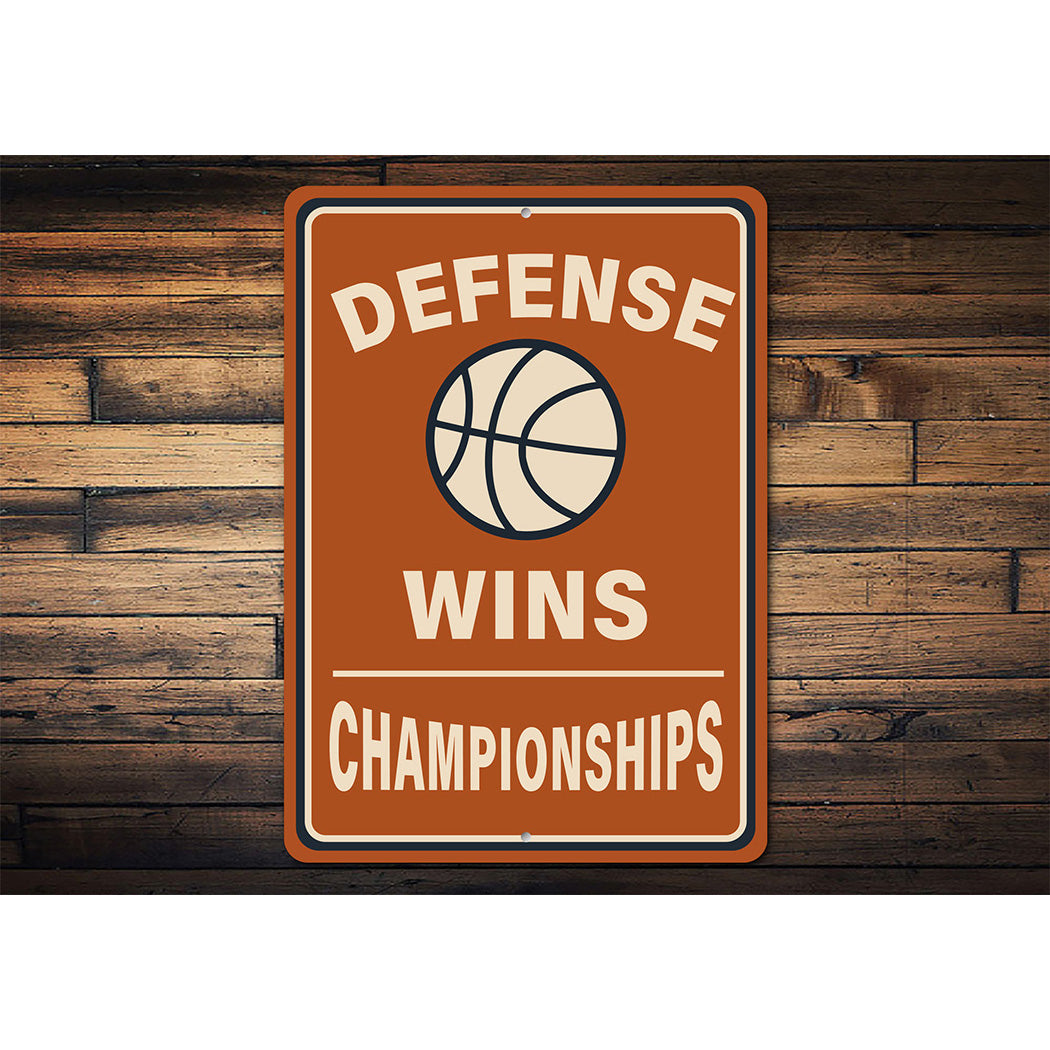Defense Wins Championships Ball Sign