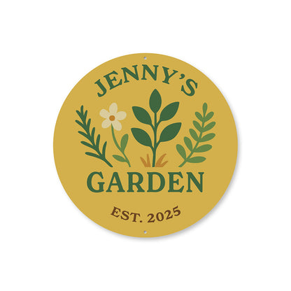 Personalized Round Garden Established Year Sign