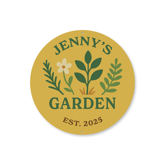 Personalized Round Garden Established Year Sign