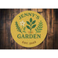 Personalized Round Garden Established Year Sign