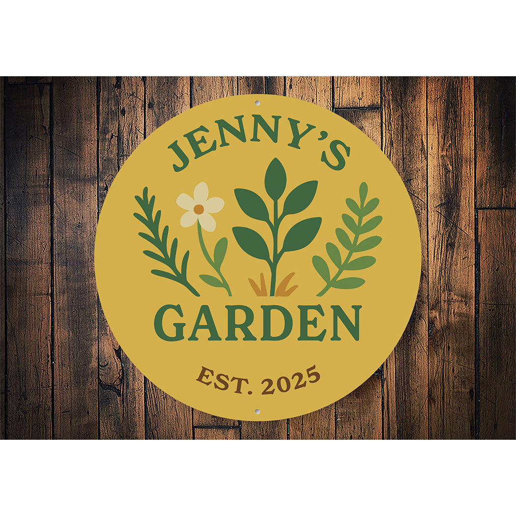 Personalized Round Garden Established Year Sign