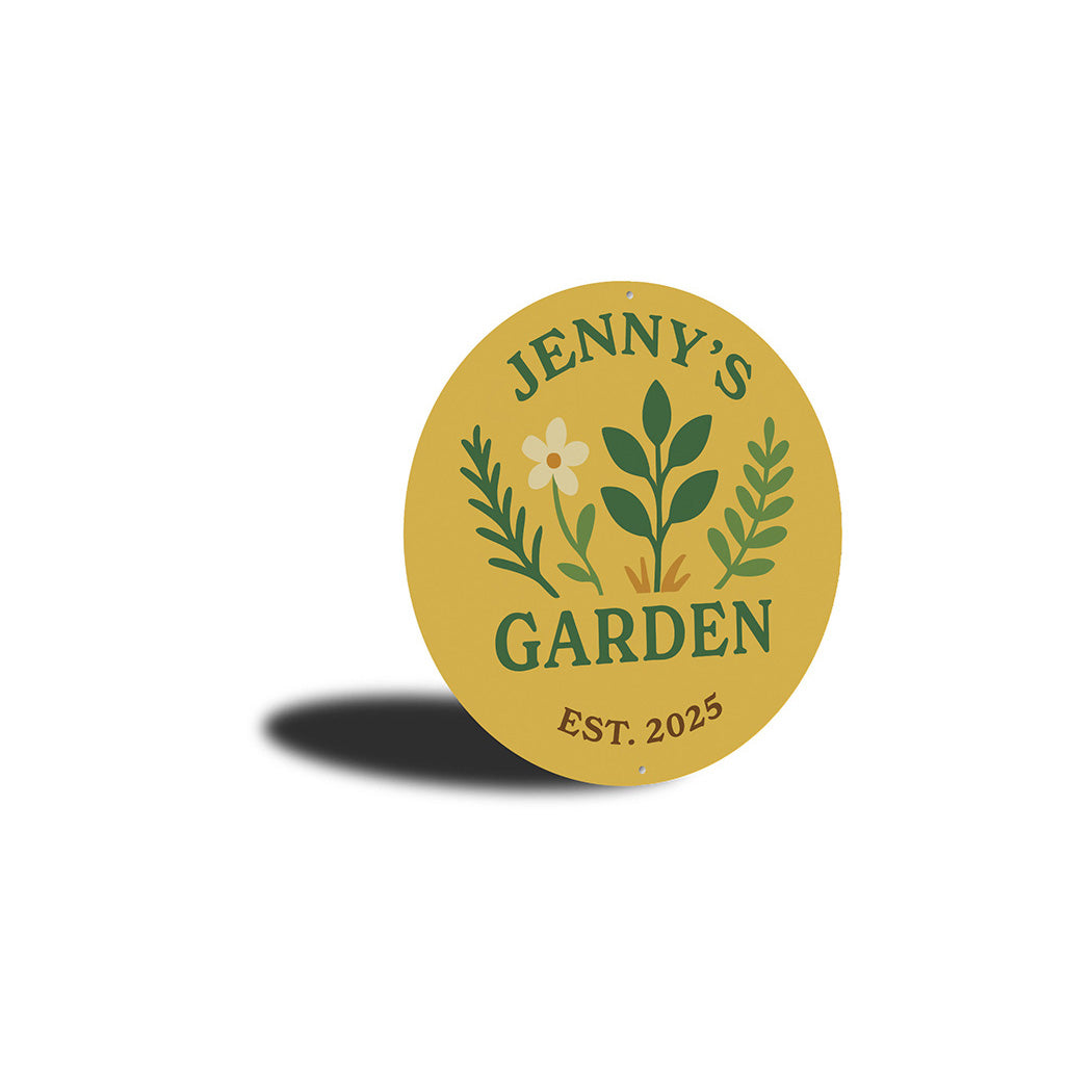 Personalized Round Garden Established Year Sign