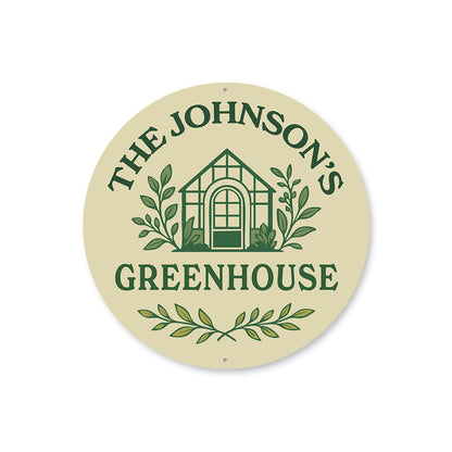 Personalized Greenhouse Round Sign