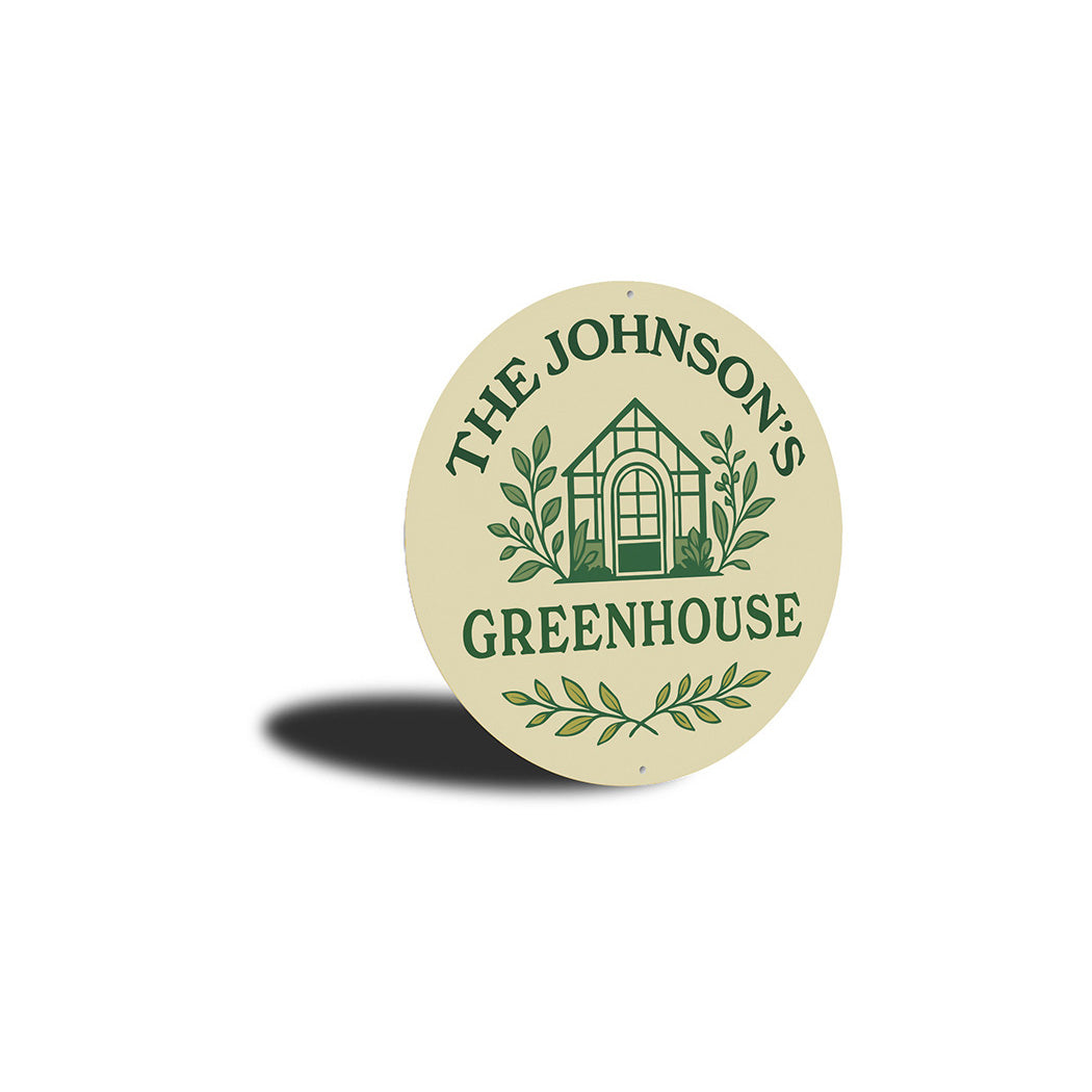 Personalized Greenhouse Round Sign