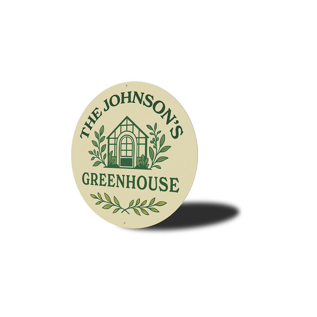 Personalized Greenhouse Round Sign