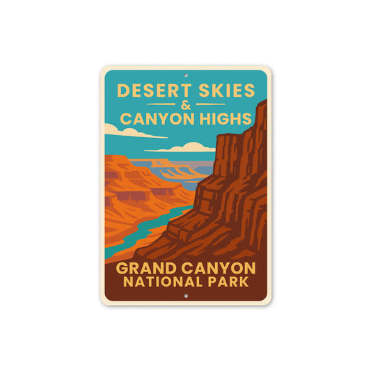 Desert Skies Canyon Highs Grand Canyon National Park Sign