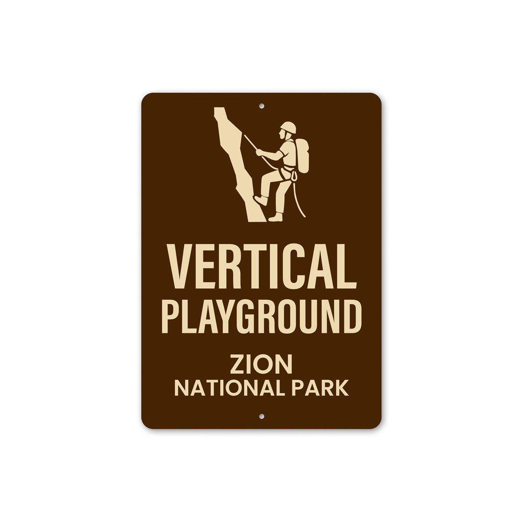 Vertical Playground Rappelling Sign