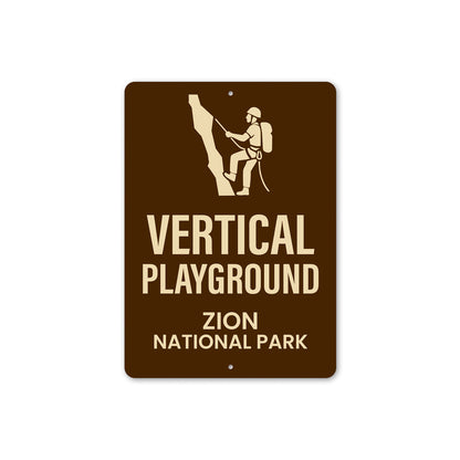 Vertical Playground Rappelling Sign